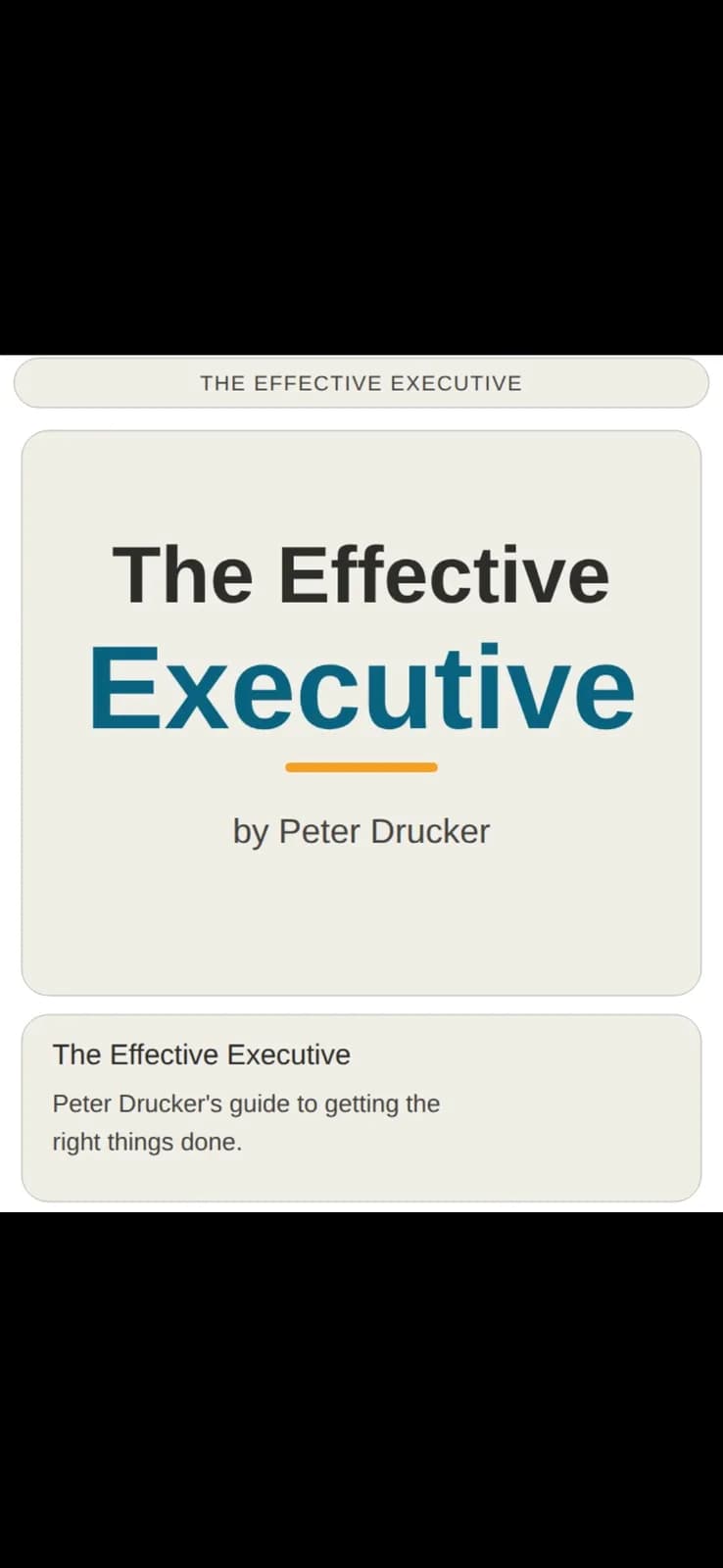 The Effective Executive by Peter Drucker