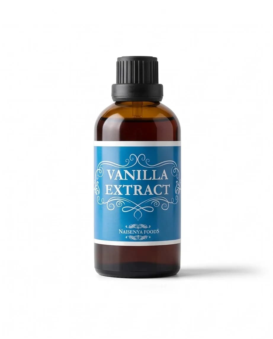 Naisenya Foods Vanilla Extract in Amber Glass Bottle