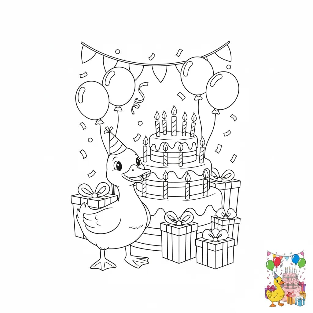 🦆 DUCK COLORING BOOK FOR KIDS