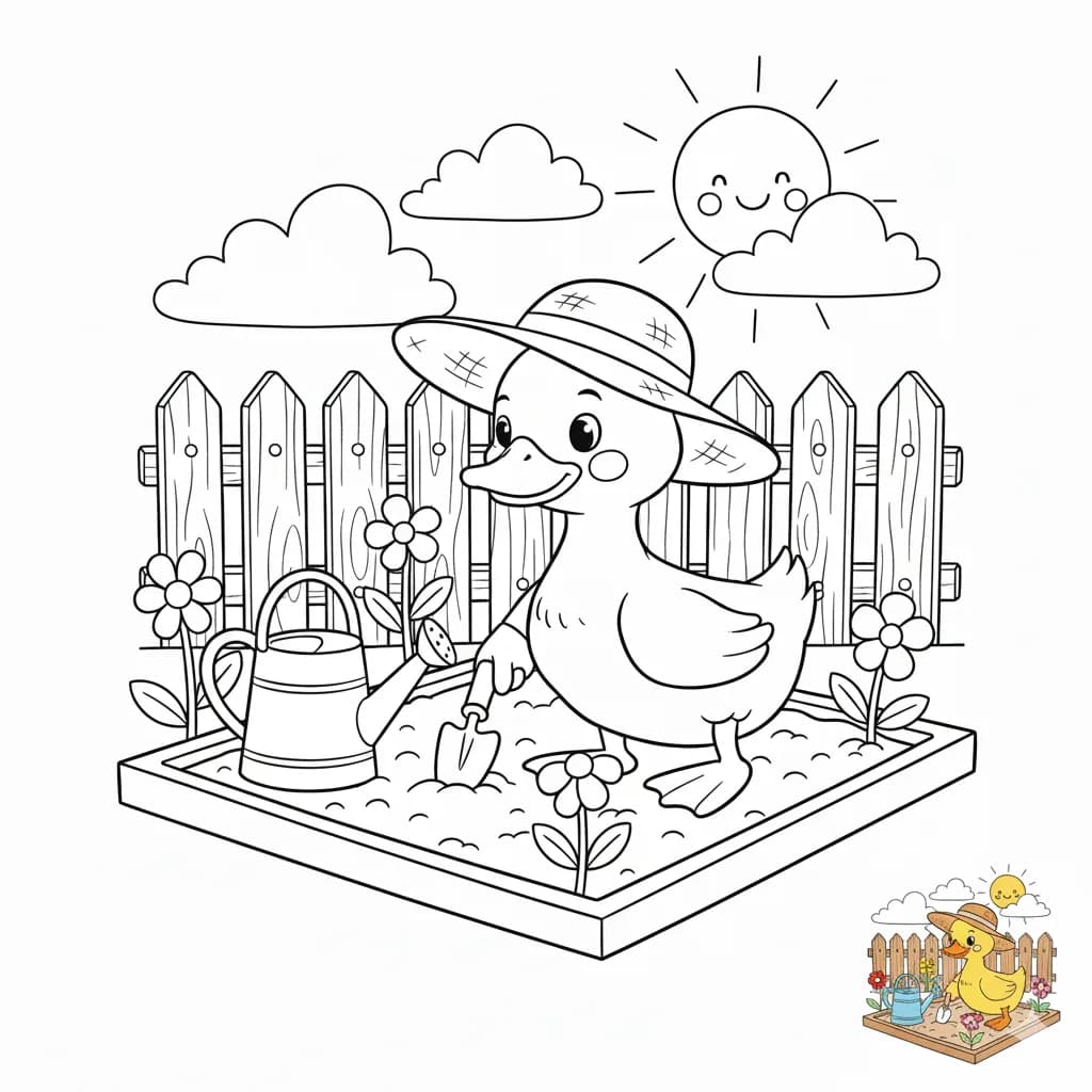 🦆 DUCK COLORING BOOK FOR KIDS