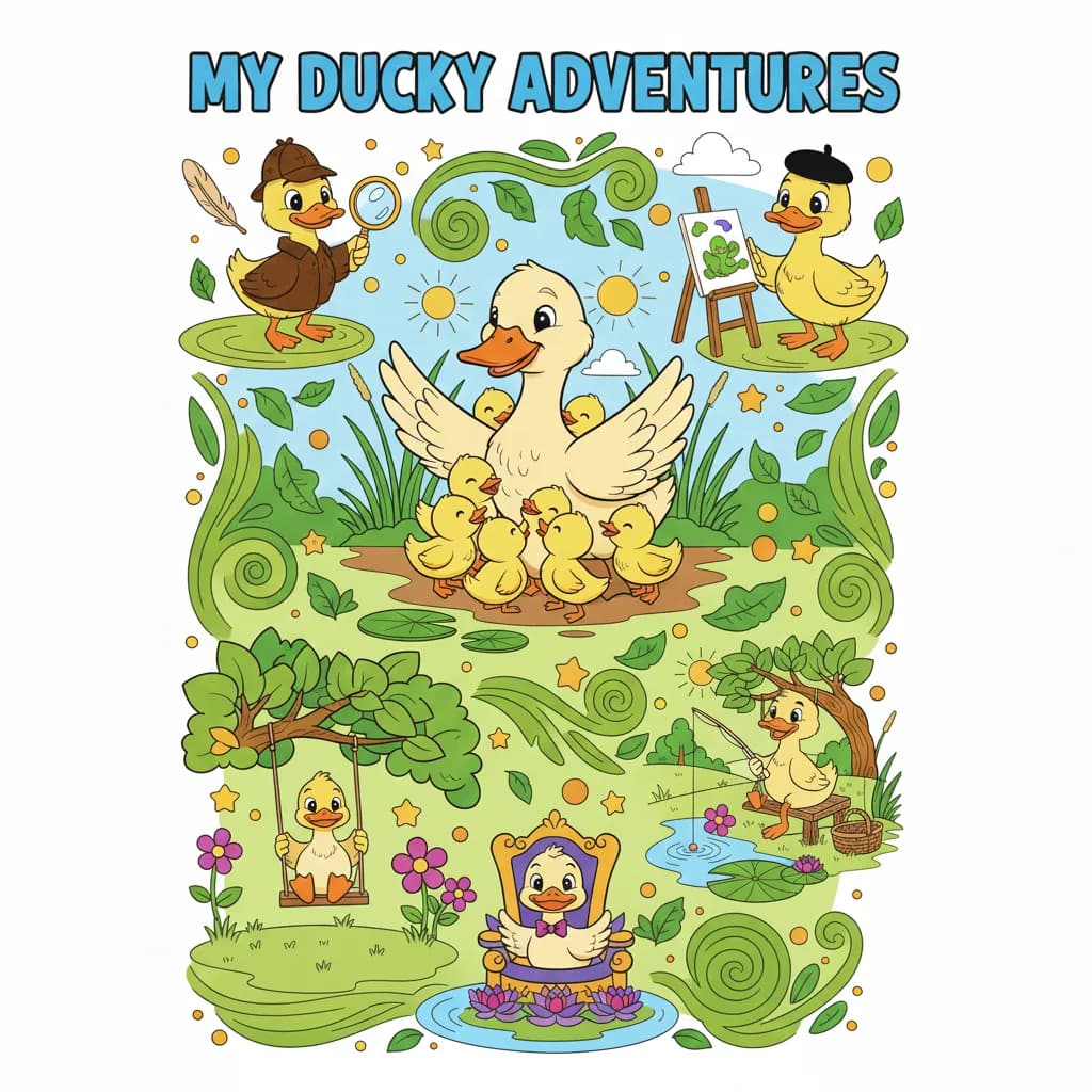 🦆 DUCK COLORING BOOK FOR KIDS